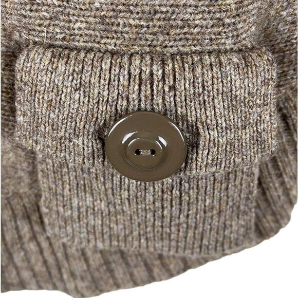MOTH ANTHROPOLOGIE BROWN‎ WOOL BLEND SNAP BUTTONS CARDIGAN SIZE XS/TP - Picture 5 of 8